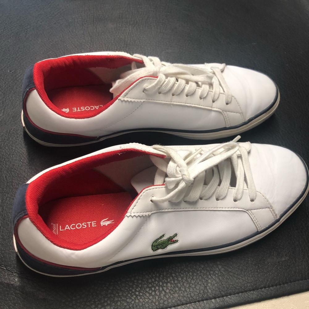 Lacoste Men’s White Leather Sneakers